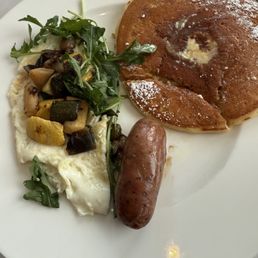 Fritatta, Chicken Sausage and Pancake Fritatta, Chicken Sausage and Pancake