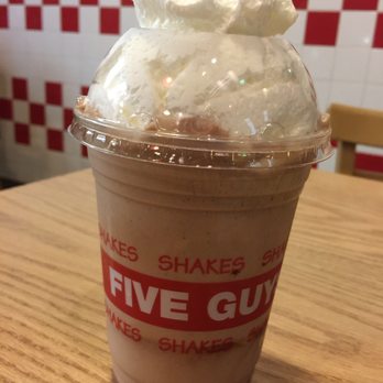 Five Guys - My Oreo cream, crumble, coffee, choco shake - Burgers Near Me - Bethesda, Maryland