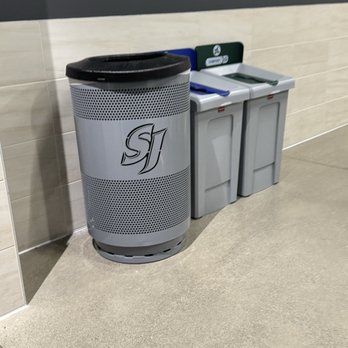 Tech CU Arena - San Jose Barracuda trash bin - Sports Clubs Near Me - San Jose, California