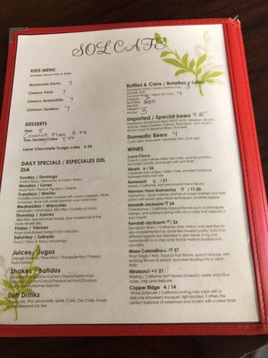 Menu photo 6 Sol Cafe Torrington, CT