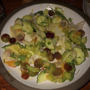 Almond & Oak - Halibut crudo - New American Near Me - Oakland, California Almond & Oak - Halibut crudo - New American Near Me - Oakland, California
