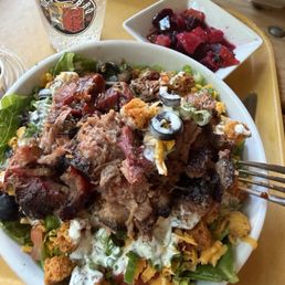House Salad w/Meat Brisket W/ side of fresh Beet salad House Salad w/Meat Brisket W/ side of fresh Beet salad