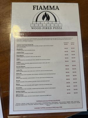 Menu photo 6 Fiamma Wood Fired Pizza Westfield, NJ