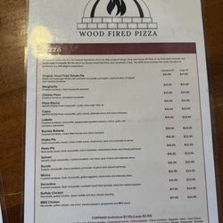Fiamma Wood Fired Pizza - Main menu page 1