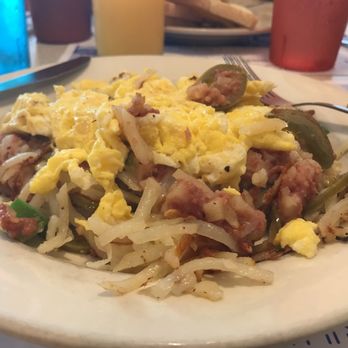 Margie's Dream - Hash bash skillet topped with scrambled eggs - delicious - Breakfast & Brunch Near Me - Manchester, New Hampshire Margie's Dream - Hash bash skillet topped with scrambled eggs - delicious - Breakfast & Brunch Near Me - Manchester, New Hampshire