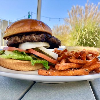 Rocking "R" Ranch House - Burger with Sweet Potatoes Fries - American Near Me - Broken Arrow, Oklahoma Rocking "R" Ranch House - Burger with Sweet Potatoes Fries - American Near Me - Broken Arrow, Oklahoma