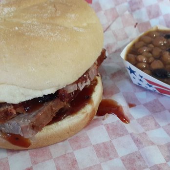 Jo-Bawb's BBQ - Brisket Sandwich + Baked Beans - Barbeque Near Me - Oklahoma City, Oklahoma Jo-Bawb's BBQ - Brisket Sandwich + Baked Beans - Barbeque Near Me - Oklahoma City, Oklahoma