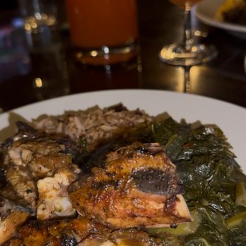 Chef Rob's Cafe & Bar - Jerk Chicken w/ Ric & Peas and Collard Greens - Caribbean Near Me - Atlanta, Georgia Chef Rob's Cafe & Bar - Jerk Chicken w/ Ric & Peas and Collard Greens - Caribbean Near Me - Atlanta, Georgia