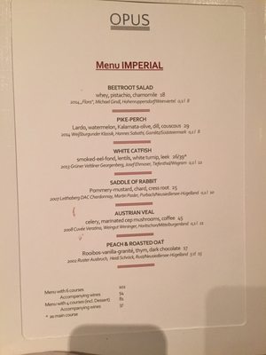 Menu photo 4 Opus Vienna, 9 Menu photo 4 Opus Vienna, 9