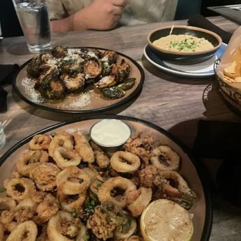 Virtue Feed & Grain - Calamari, Brussel Sprouts, and Old Town Crab Dip - Bars Near Me - Alexandria, Virginia Virtue Feed & Grain - Calamari, Brussel Sprouts, and Old Town Crab Dip - Bars Near Me - Alexandria, Virginia
