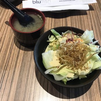 BluFish Sushi - Side Salad and Miso soup - Japanese Near Me - Glenview, Illinois