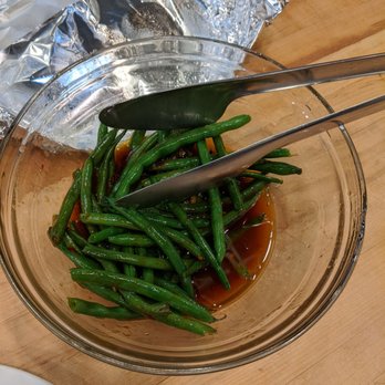 Sur La Table - Fried green beans with vegetarian based sauce - Kitchen Supplies Near Me - Newport Beach, California
