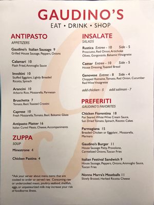 Menu photo 6 Gaudino's St Clair Shores, MI