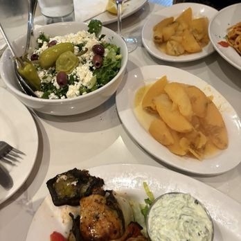 Taverna Kyclades - Small Kyclades Salad, Lemon Potatoes - Seafood Near Me - Astoria, New York Taverna Kyclades - Small Kyclades Salad, Lemon Potatoes - Seafood Near Me - Astoria, New York