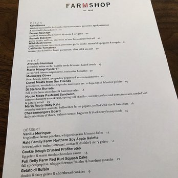 Farmshop - Farmshop bar menu - Breakfast & Brunch Near Me - Larkspur, California Farmshop - Farmshop bar menu - Breakfast & Brunch Near Me - Larkspur, California