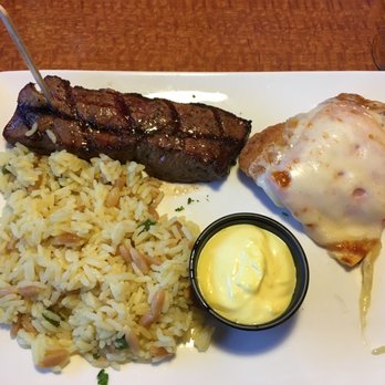 Sizzler - Malibu chicken and steak combo with rice pilaf - Seafood Near Me - Culver City, California Sizzler - Malibu chicken and steak combo with rice pilaf - Seafood Near Me - Culver City, California