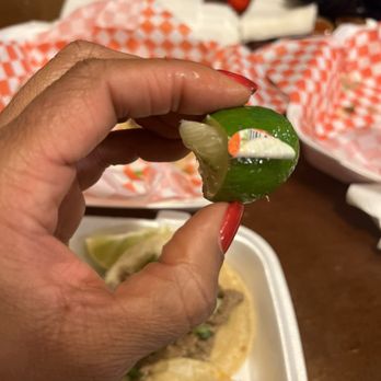 Fito's Taco Shop - Lime with sticker still on. - Mexican Near Me - Tucson, Arizona Fito's Taco Shop - Lime with sticker still on. - Mexican Near Me - Tucson, Arizona
