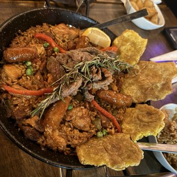 Turull’s Kitchen & Bar - Paella with beef and pork! - Tapas Bars Near Me - Orlando, Florida