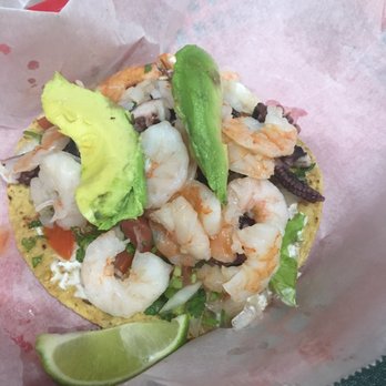 El Gran Tako - Shrimp and octopus ceviche on a tostada.. yum - Mexican Near Me - Lexington, Kentucky El Gran Tako - Shrimp and octopus ceviche on a tostada.. yum - Mexican Near Me - Lexington, Kentucky