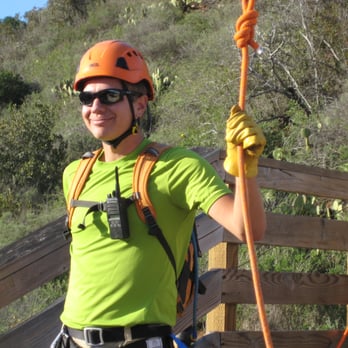 Catalina Expeditions - Guide Matt awaits the next zip-liner. - Tours Near Me - Avalon, California