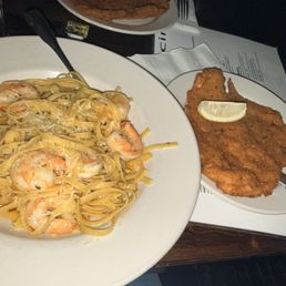 Aglio olio with shrimp and chicken Milanese Aglio olio with shrimp and chicken Milanese