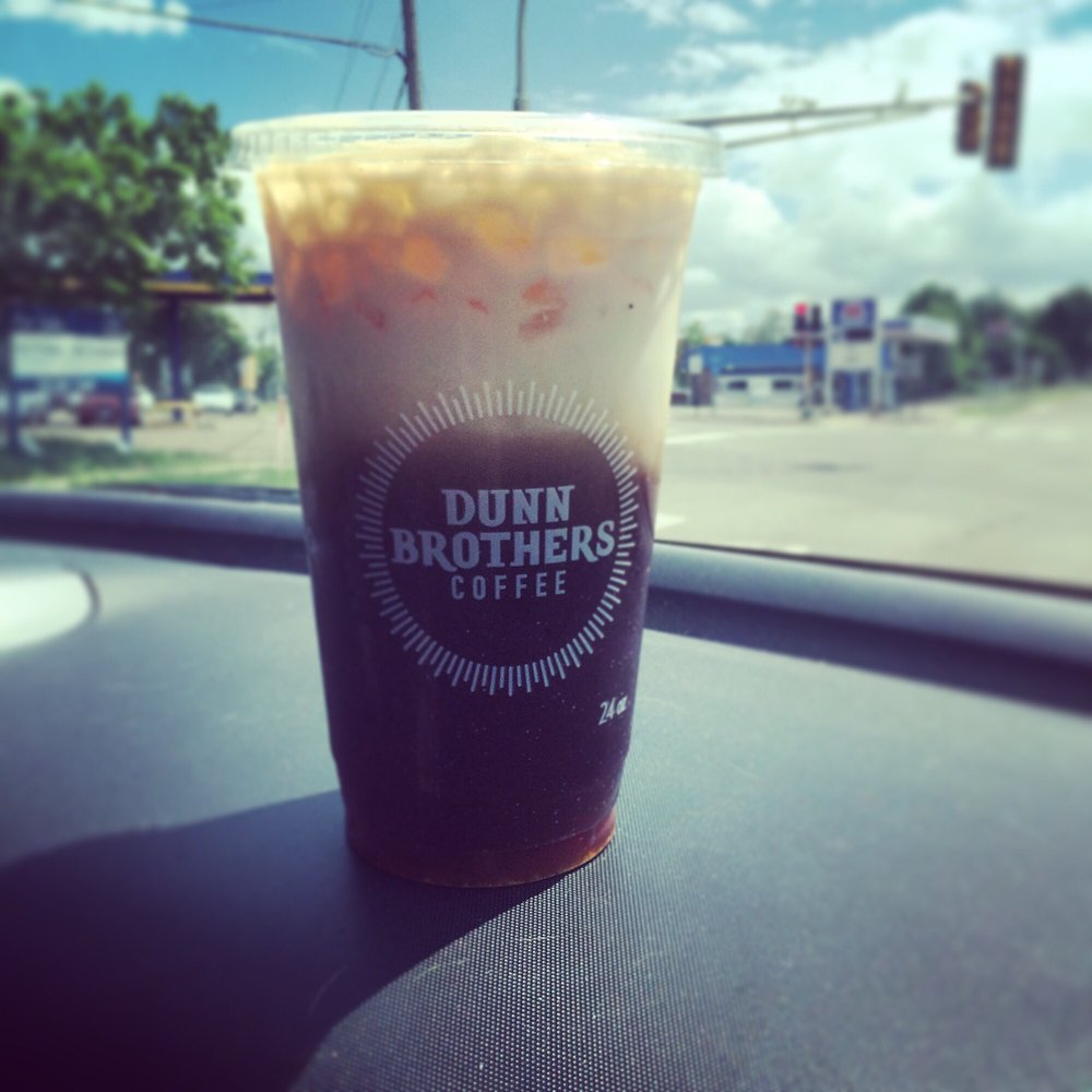 a cold drink in a plastic cup