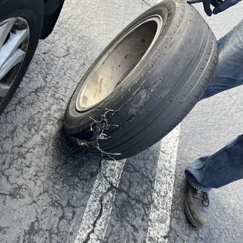 Hanlon's Tire Service - This was the blowout tire . I don't have a picture of the new one but it was done - Tires Near Me - San Bruno, California Hanlon's Tire Service - This was the blowout tire . I don't have a picture of the new one but it was done - Tires Near Me - San Bruno, California