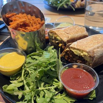 Root Down DIA - Breakfast burrito - New American Near Me - Denver, Colorado Root Down DIA - Breakfast burrito - New American Near Me - Denver, Colorado