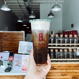 Milk Foam Black Coffee with boba