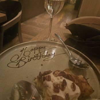 Carmel - Milk Cake complimentary for my bday. Appreciated the gesture but wish they would have asked me first because Im not a fan of nuts. - Seafood Near Me - Atlanta, Georgia Carmel - Milk Cake complimentary for my bday. Appreciated the gesture but wish they would have asked me first because Im not a fan of nuts. - Seafood Near Me - Atlanta, Georgia