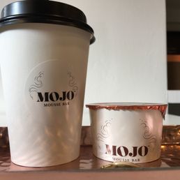 Coffee and matcha mousse
