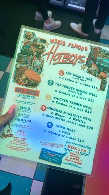 Menu photo 4 World Famous Hotboys Indianapolis, IN