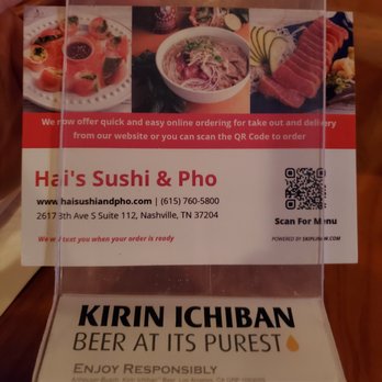 Hai's Sushi & Pho - QR Menu 10/2021 - Sushi Bars Near Me - Nashville, Tennessee Hai's Sushi & Pho - QR Menu 10/2021 - Sushi Bars Near Me - Nashville, Tennessee