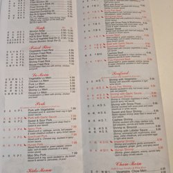 Peking Chinese Restaurant - Menu