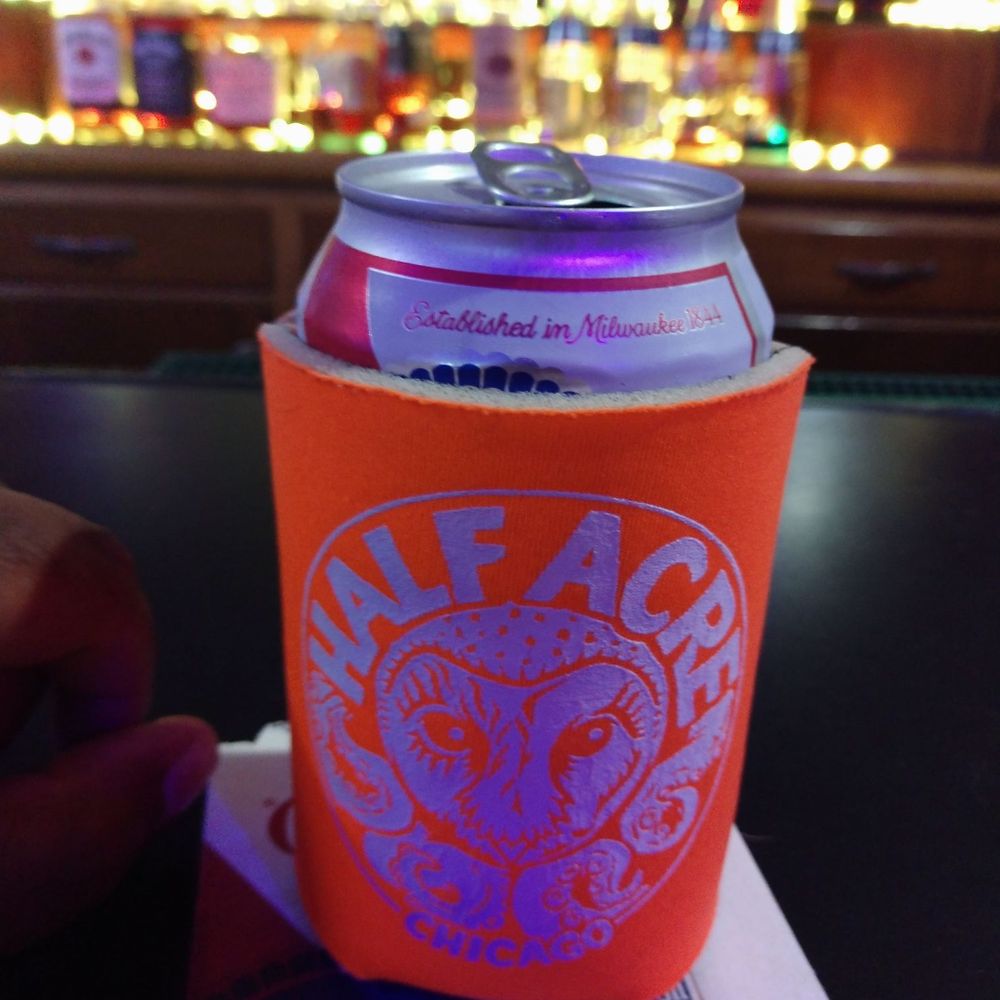 Alice's Lounge - a beverage in a can holder - Dive Bars Near Me - Chicago, Illinois