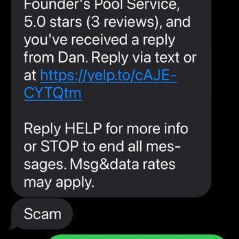 Founder's Pool Service - Telling me it's a scam when I asked for first time service how much it would be - Pool Cleaners Near Me - Buckeye, Arizona