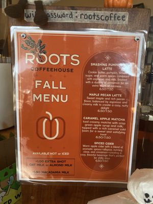 Menu photo 1 Roots Coffeehouse North Richland Hills, TX