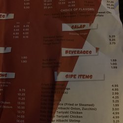 Kobe Hibachi Grill - Menu
