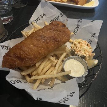 Row 34 - Seaport - Beer Battered Fish & Chips - New American Near Me - Boston, Massachusetts Row 34 - Seaport - Beer Battered Fish & Chips - New American Near Me - Boston, Massachusetts