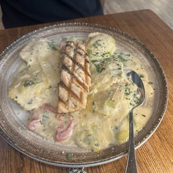 Enoteca Italia - Lobster ravioli with salmon - Italian Near Me - Dallas, Texas Enoteca Italia - Lobster ravioli with salmon - Italian Near Me - Dallas, Texas