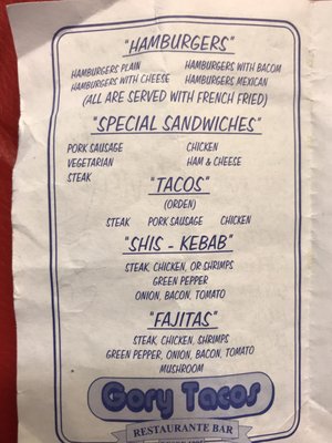 Menu photo 3 Gory Tacos Cancún, ROO Menu photo 3 Gory Tacos Cancún, ROO