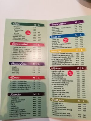 Menu photo 4 Tea City Aurora, CO