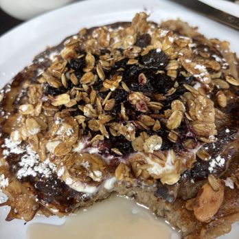 Little Branch Cafe - Oatmeal pancakes blueberry compote - Breakfast & Brunch Near Me - Chicago, Illinois