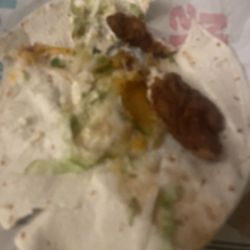 McDonald's - Chicken 3 Piece McCrispy Strips NOT 3 BUT ONE AND THIS WAS SUPPOSE TO BE A SNACK WRAP .. no crispy chicken?