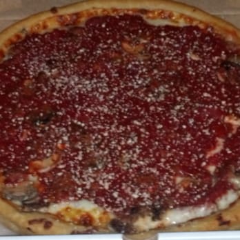 Cappy's Pizza - Chicago Deep Dish with mushrooms - Italian Near Me - Riverview, Florida