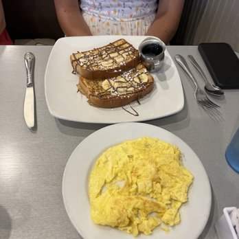 Triple A Cafe - scrambled eggs / nutella banana french toast - Breakfast & Brunch Near Me - Fort Worth, Texas Triple A Cafe - scrambled eggs / nutella banana french toast - Breakfast & Brunch Near Me - Fort Worth, Texas
