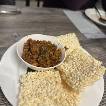 Angkor Chef - Natang (crispy rice, pork, shrimp, chili powder, coconut milk). - Cambodian Near Me - San Jose, California Angkor Chef - Natang (crispy rice, pork, shrimp, chili powder, coconut milk). - Cambodian Near Me - San Jose, California