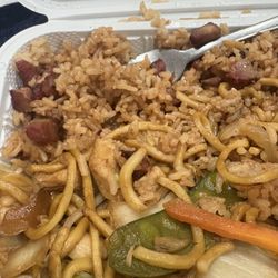 Lucky Star Restaurant - Fake fried rice. Nothing dried about it. Just rice with something redfish color sauce