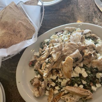 Mediterraneo - Tabouli with feta and Chicken with pita - Mediterranean Near Me - Greensboro, North Carolina Mediterraneo - Tabouli with feta and Chicken with pita - Mediterranean Near Me - Greensboro, North Carolina