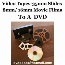 DVD Depot - Transfer your old VHS / Video tapes and 8mm films to DVD...Don't let the memories fade away ..